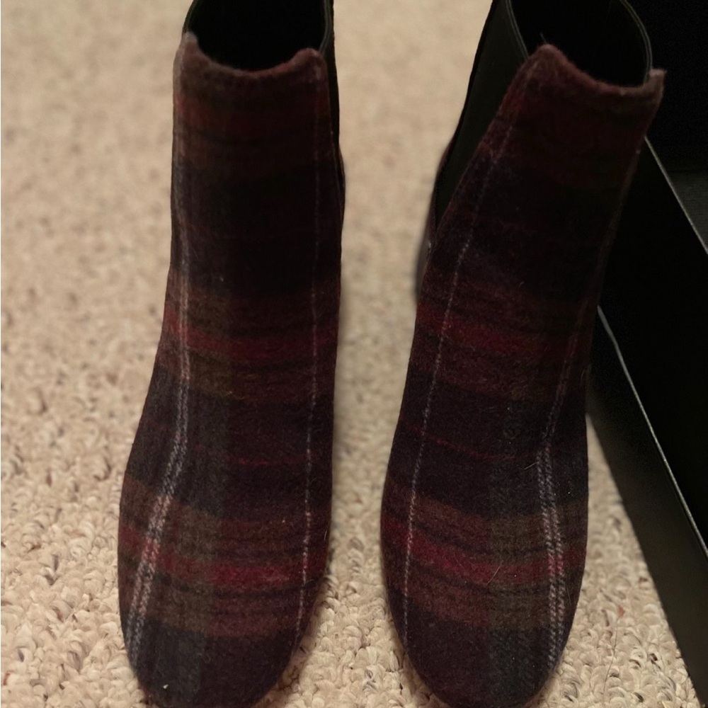 Coach plaid booties